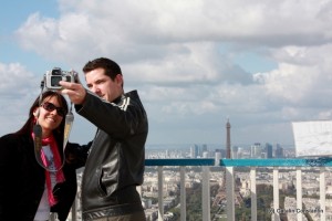 Tour de Montparnasse-poza cu turnul Eiffel